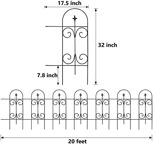 Thealyn 20ft x 32" Metal Decorative Halloween Fence(14-Panel Set) - Image 2