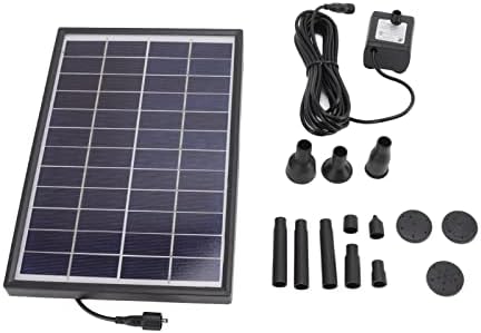 Solar Fountain Pump 12V 6W ABS AntiClogging Filter Solar Powered for Floating Decorations by Srliya