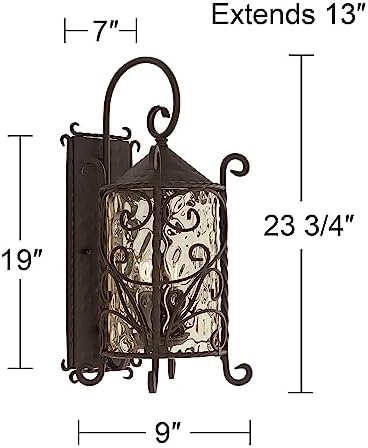 Casa Seville 23 3/4" High Iron Scroll Traditional Rustic Outdoor Wall Light - Image 4