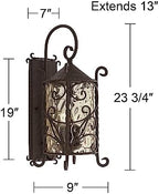 Casa Seville 23 3/4" High Iron Scroll Traditional Rustic Outdoor Wall Light - Image 4