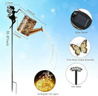 Solar Garden Lights, Fairy Watering Can String Lights Outdoor Waterproof, Decorative Solar Path Lights for Patio, Yard, Lawn, Garden Decor - Image 3