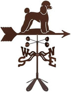 EZ Vane Steel Poodle Dog Weathervane with Wind Cups — 4-Sided Mount by E-ZVane