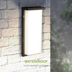 ASD LED 14" Outdoor Wall Light, Front Door House Sconce | 3CCT, Dimmable, Waterproof, ETL Listed | 20W 1900LM 3000-5000K 120V | Exterior Patio Lighting Fixture, Flush Mount Porch Lamp | Black - Image 6