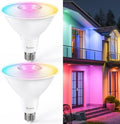 Sunco PAR38 Smart LED Flood Light Bulbs, Color Changing WiFi, 4 Pack by SuncoLighting