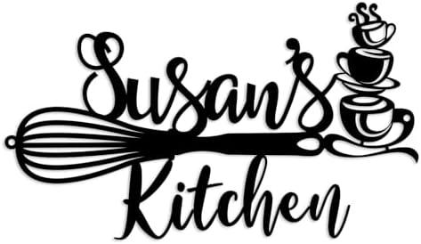 Custom Kitchen Name Sign, Personalized Kitchen Metal Sign, Kitchen Art Wall Decor, Kitchen Signs Wall Decor, Metal Wall Art, Kitchen Decor, Mothers Day Gift, Mom's Kitchen, Gift for Grandma by ENFODREAM