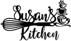 Custom Kitchen Name Sign, Personalized Kitchen Metal Sign, Kitchen Art Wall Decor, Kitchen Signs Wall Decor, Metal Wall Art, Kitchen Decor, Mothers Day Gift, Mom's Kitchen, Gift for Grandma by ENFODREAM