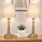 ShineTech 14" Small Table Lamps for Bedroom Rechargeable Cordless, Set of 2 by ShineTech