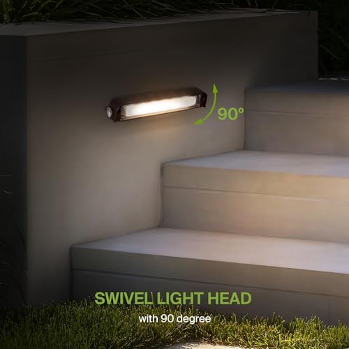 ASD LED 7 Inch Retaining Wall Light Fixture, Hardscape Paver Lighting | 5CCT, Low Voltage, Swivel, Waterproof, ETL Listed | 5W 300LM 2200K-5000K 12V | Landscape Step Illumination | Bronze, 8 Pack - Image 5