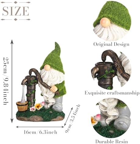 TERESA'S COLLECTIONS Garden Gnomes Decor with Solar Lights10 - Image 2