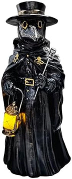 OrnamentallyYou Plague Doctor Creepy Home Figurine, 8" LED Haunted Halloween House Statue - Image 6