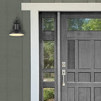 Globe Electric 44862 Martes 1-Light Outdoor Indoor Wall Sconce, Matte Black - Image 2