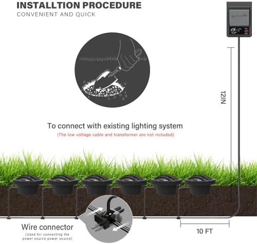 Malibu Low Voltage Well Lights 4W LED Outdoor Landscape Deck Lights 12V Well Light 200Lumen in-Ground Light 2800K Warm White with Connector & Stake for Step Tree Patio Yard Garden 1Pack 8401-3500-01 - Image 7