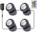 Colored Pond Lights with Timer, RGB Weighted Fountain Light IP68 Waterproof, Dimmable Outdoor Landscape Lights Fish Tank Pond Fountain Garden, 4 in Set by Unknown