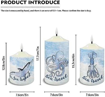 Cozeyat Flameless Bullet Floating Candles with Remote Blue Sea Travel Design Electric Candles Home Decoration 4/6H Timer Dancing Flames Waterproof Tea Lights Candles 3Packs - Image 6