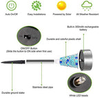 Solar Lights Outdoor Decorative, Solar Garden Lights Stakes, Flower Bed Decorations Mosaic, Decor for Path, Waterproof, 6 Pack - Image 4