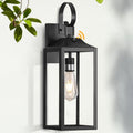 19" Large Black Dusk to Dawn Outdoor Wall Lantern Porch Light Outdoor by Yolsunes