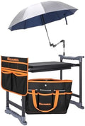 Garden Kneeler and Seat with Umbrella,Heavy Duty Gardening Bench and Stool by InEveryCornerNaturesCalm