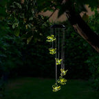 Alpine Corporation QLP832SLR Outdoor Solar Powered Wind Mobile with LED Bee Lights, LED Solar Lawn Décor, 27", Multicolor - Image 2