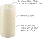 Stonebriar LED Pillar Candles — Remote & Timer, Real Wax Flameless Candles for Home Décor, Weddings & Events, Pack of 6, Ivory, 3" x 6" - Image 4
