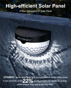 OTHWAY Solar Fence Post Lights Wall Mount Decorative Deck Lighting (Black, 6 Packs) - Image 4