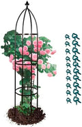 Garden Obelisk Trellis for Climbing Plants Outdoor 6.3 Feet Tall Rose Heavy Duty Metal Trellis Plant Support for Vines Clematis Flowers, Bronze by AngyangguoJi