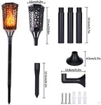 Ulalaza Solar Outdoor Lights 99 LED Flickering Flames Torch Light Waterproof Landscape Ligh Auto On/Off Path Lights - Image 2