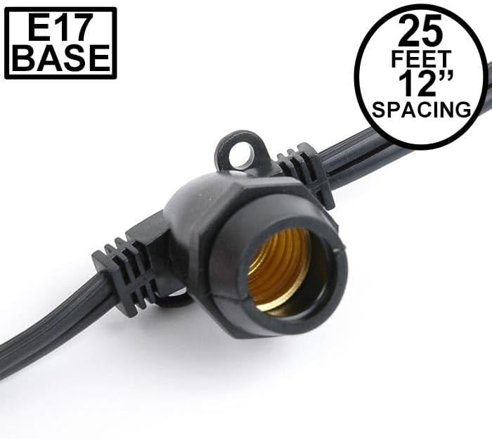Novelty Lights 25 Feet Heavy Duty Light String, 25 E17 Sockets, No Bulbs - Image 2
