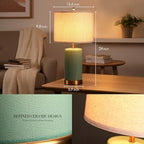 O’Bright Dune - Battery Powered Table Lamp, Rechargeable Cordless Ceramic Lamp, Full-Size 24 Inch Height, 4-Level Dimming, Smart Safety Protection, Type-C Fast Charging, LED Bulb Included, Sage Green - Image 5