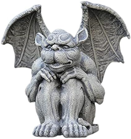Gargoyle Gothic Statue, Polyresin Yard Flower Decor Sculpture, Indoor Outdoor Office Lawn Desktop Decorations (Squat) - Image 2
