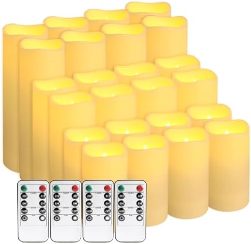 24-Pack LED Flameless Candles with Remote Control - Perfect for Home, Parties, and Special Occasions - Create a Magical Ambiance Effortlessly(Three Sizes). by CAKETYCG