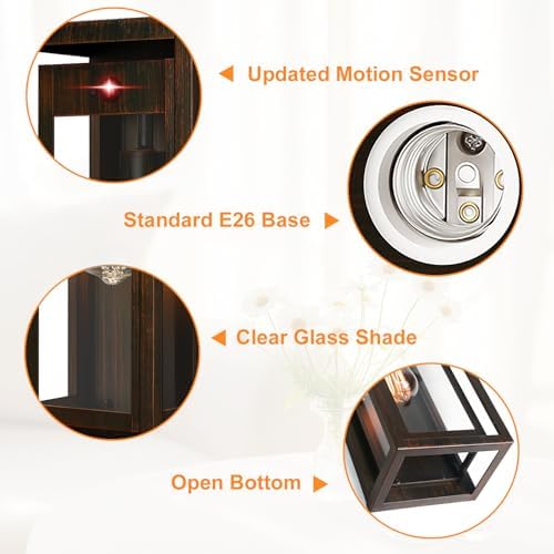 15" Motion Sensor Outdoor Wall Lights, Outdoor Sconces, 2 Pack - Image 5