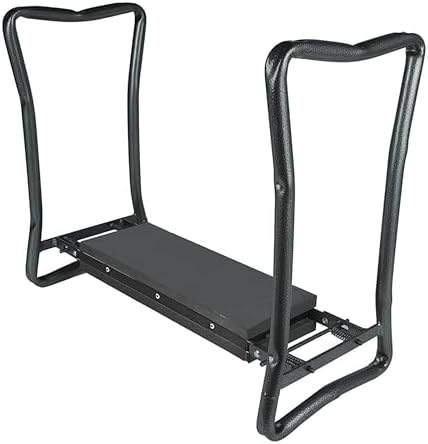 Yard Butler Garden Kneeler and Seat, Foldable Stool, Silver and Black by YardButler