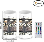 Memorial Day Flameless Candles American Flag Flickering Battery Operated with Remote and Timers The Stars and Stripes LED Pillar Lights Bulk for Holiday Decorations - Image 4