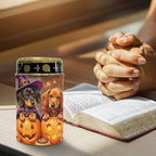 Poceacles Halloween Decor Solar Lights Outdoor Solar Powered Cemetery Stake Lights Grave Lamp Landscape Lighting Waterproof Grave Flameless Candles, Dachshund Dog Pumpkin, Pack of 2 - Image 5