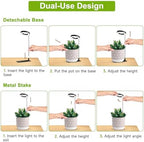 Kullsinss 3.5in Halo Plant Lights for Indoor Growing, 48 LEDs Full Spectrum - Image 6