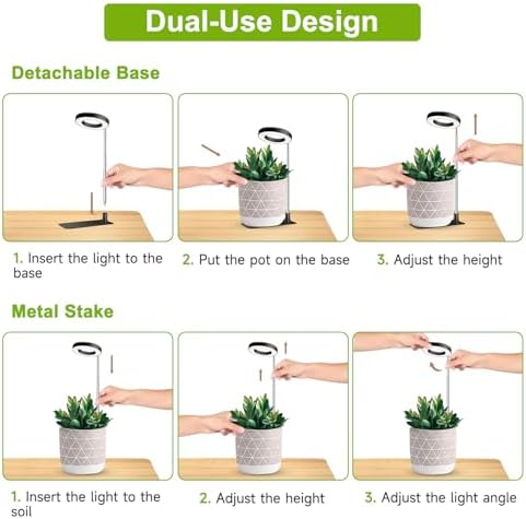 Kullsinss 3.5in Halo Plant Lights for Indoor Growing, 48 LEDs Full Spectrum - Image 6