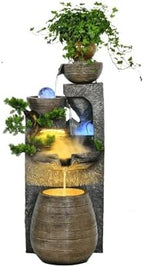 Cascading Rock Outdoor Water Fountain Water Fountain Decoration, Living Room Indoor Circulating Water Floor Decoration, Courtyard Balcony Landscape Rockery Fountain Landscape for a Calming in Outdoor by Unknown