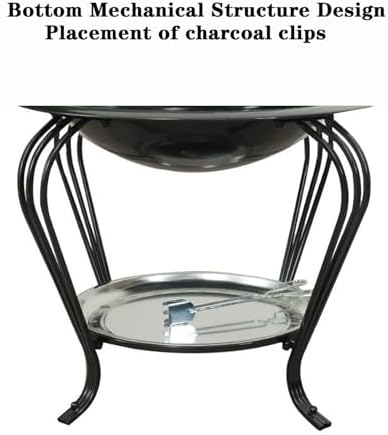 BNEI European Style fire Pit, Portable Tabletop fire Pit with fire net Cover, 55 * 60 cm, Suitable for Winter Warming, Barbecue (Large) - Image 3
