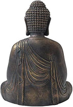 Glitzhome 22.75-inch Zen Meditation Buddha Garden Statue, Bronze Large Indoor and Outdoor Sculpture, Hand-Finished MGO & Fiberglass Decor for Home Patio Yard - Image 3
