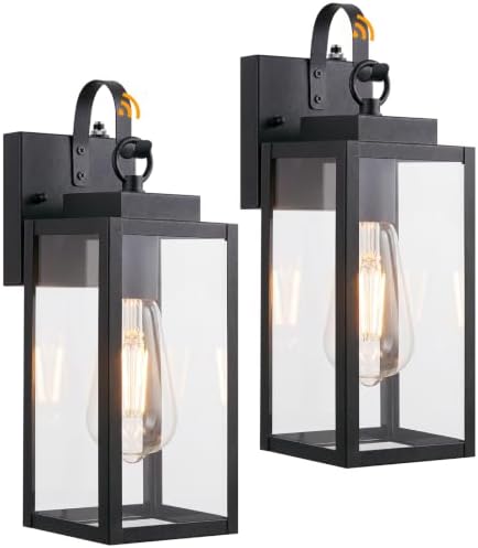 2 Pack 15" Dusk to Dawn Porch Light, Large Outdoor Wall Light by RLdream