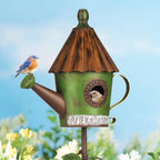 BAYN 57” Metal Bird House Stake for Outside Decorative - Image 2