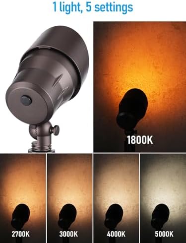 LEONLITE 6-Pack 5CCT 5W 12-24V Low Voltage LED Spotlight Oil Rubbed Bronze - Image 2