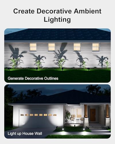 FALOVE 6 Pack Solar Spot Lights Outdoor Cool White LED Waterproof Landscape - Image 3