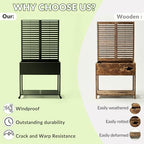 Metal Raise Garden Bed with Trellis,70" Elevated Trellis Planter Outdoor - Image 7