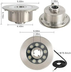LED Fountain Lights Warm White Outdoor Submersible Light 18W 12V AC DC Stainless Steel Materials IP68 Waterproof Landscape Underwater Light for Outdoor Pond Garden Patio Backyard - Image 2