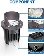 SUNVIE RGBW Low Voltage Landscape Lighting Color Changing 12W Waterproof Well Lights Landscape LED In Ground 12-24V Dimmable Paver Lights with Connectors for Pathway Garden Yard Fence Deck, 8 Pack - Image 4