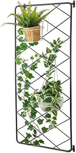 MyGift 50 x 24 Inch Wall Garden Trellis, Black Metal Climbing Plant Panel by MyGiftHome