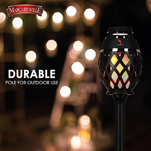 Margaritaville Tiki Torch - Waterproof Bluetooth Speaker, Portable Party Speaker with Flickering LED Lights, Perfect for Travel, Parties, Yards, and Pools (2 Pack) - Image 3