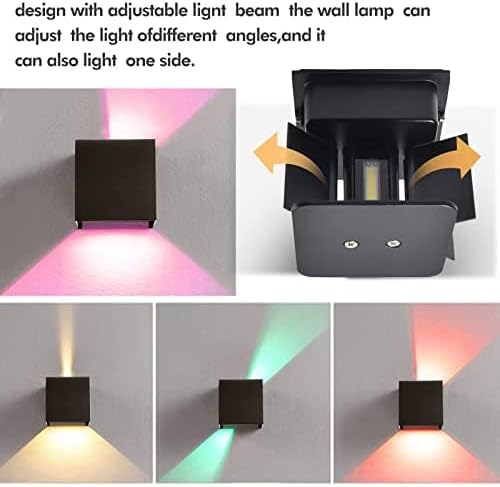 RGB Outdoor Wall Sconce Lighting Color Changing Porch Wall Lights Modern - Image 5