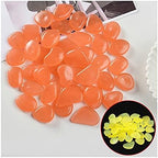 Glowing Stone 200PCS Pebbles Glowing in The Dark Aquarium Colored Light Rock, Fairy Garden Walkway Decoration Luminous Stone (Color : Orange) by Unknown